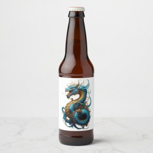 2024 Year of Blue Dragon Beer Bottle Label