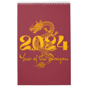 2024 Year of the Dragon Chinese New Year Calendar