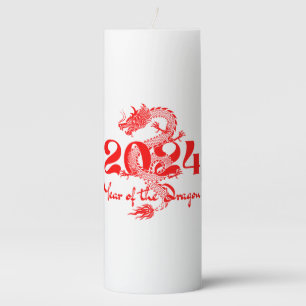 2024 Year of the Dragon Chinese New Year Pillar Candle