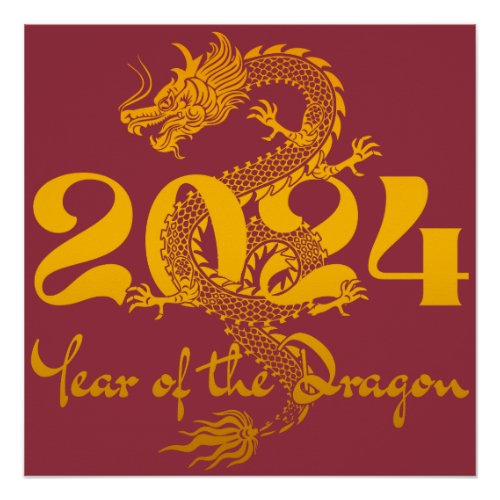 2024 Year of the Dragon Chinese New Year Poster