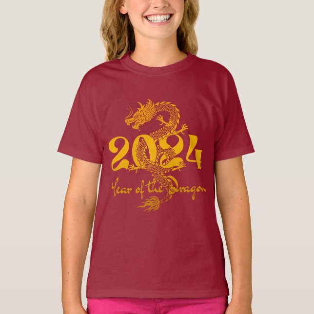 2024 Year of the Dragon Chinese New Year T-Shirt (Front)