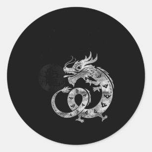 2024 Year Of The Dragon Chinese Zodiac Chinese New Classic Round Sticker