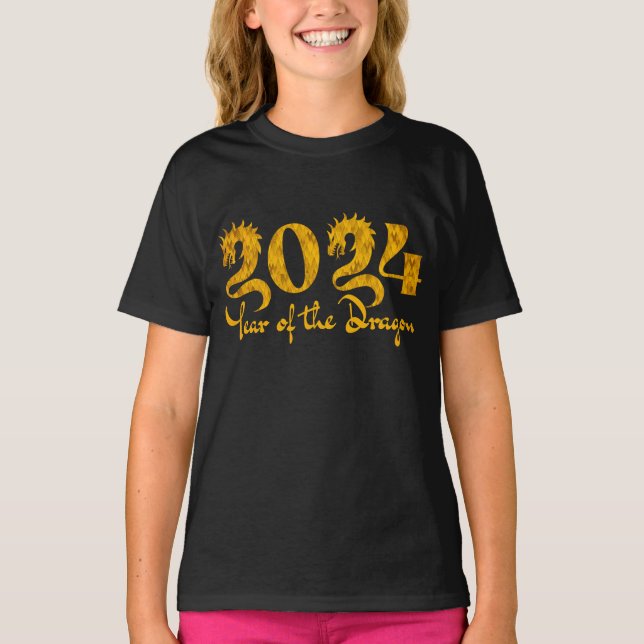 2024 YEAR OF THE DRAGON GOLD T-Shirt (Front)