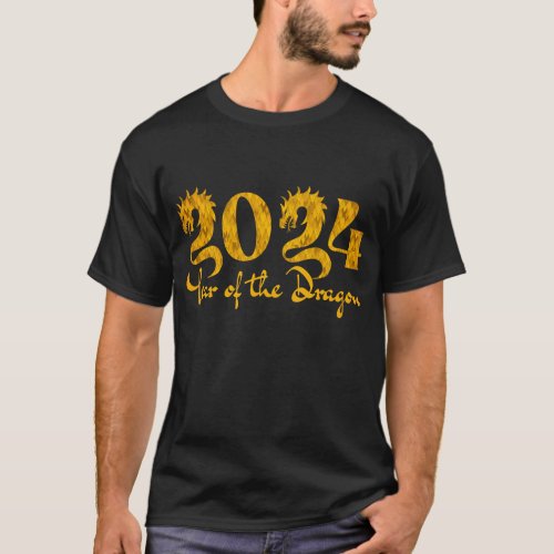 2024 YEAR OF THE DRAGON GOLD T_Shirt