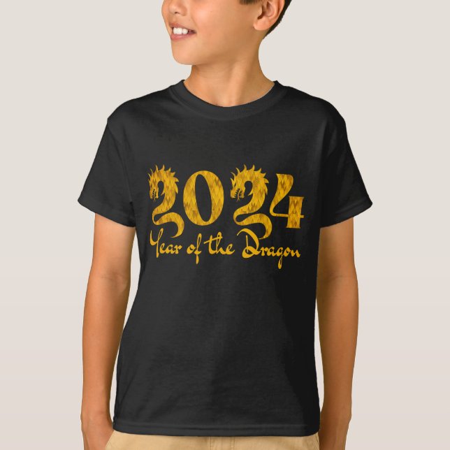 2024 YEAR OF THE DRAGON GOLD T-Shirt (Front)