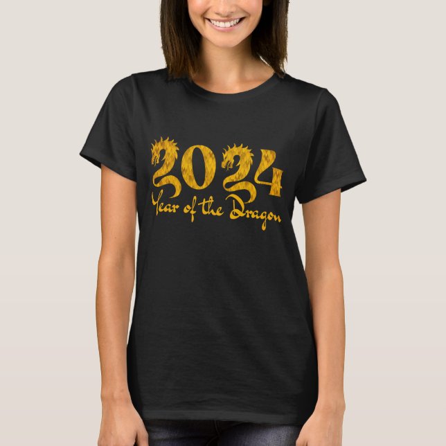 2024 YEAR OF THE DRAGON GOLD T-Shirt (Front)
