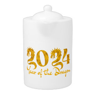 2024 YEAR OF THE DRAGON GOLD TEAPOT
