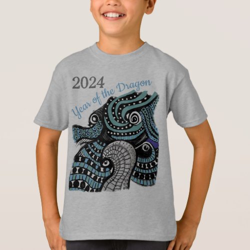 2024 Year of the Dragon Graphic Art Print T_Shirt