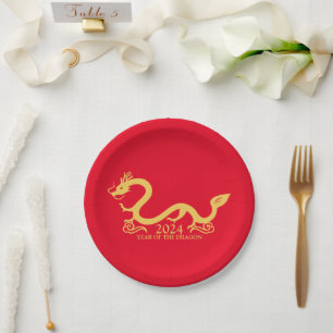2024 Year of the dragon Paper Plates