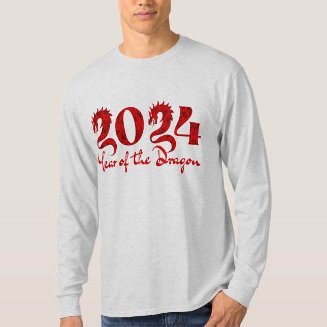 2024 YEAR OF THE DRAGON RED T-Shirt (Front)