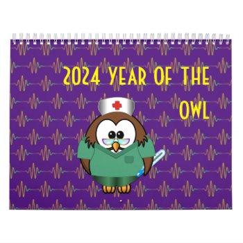 2024 Year Of The Owl Calendar by just_owls at Zazzle