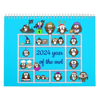 2024 Year Of The Owl Calendar by just_owls at Zazzle
