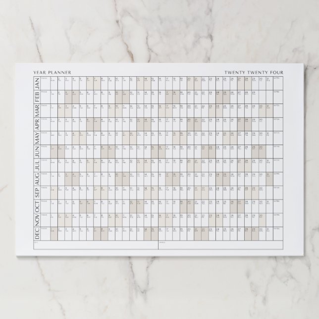 2024 Year Planner Office Organization Calendar Paper Pad (Front)
