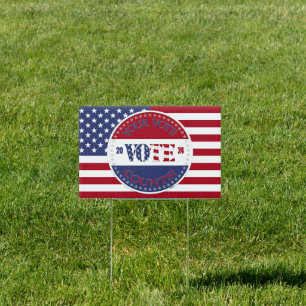 2024 Your Vote Counts USA Flag VOTE Sign
