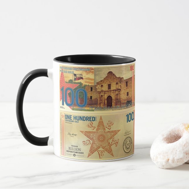 2025 100 Centigram Gold Aurum Texas The Alamo   Mug (With Donut)
