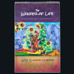 2025 12-month Calendar<br><div class="desc">Inspirational messages and images for self-empowerment that affirm and uplift the spirit. Each month features a close-up section from the mural 'The Wonder of Life',  by Cosmic Butterfly Design. Images and messages reflect a sense of joy,  connection to Nature,  and belonging.</div>