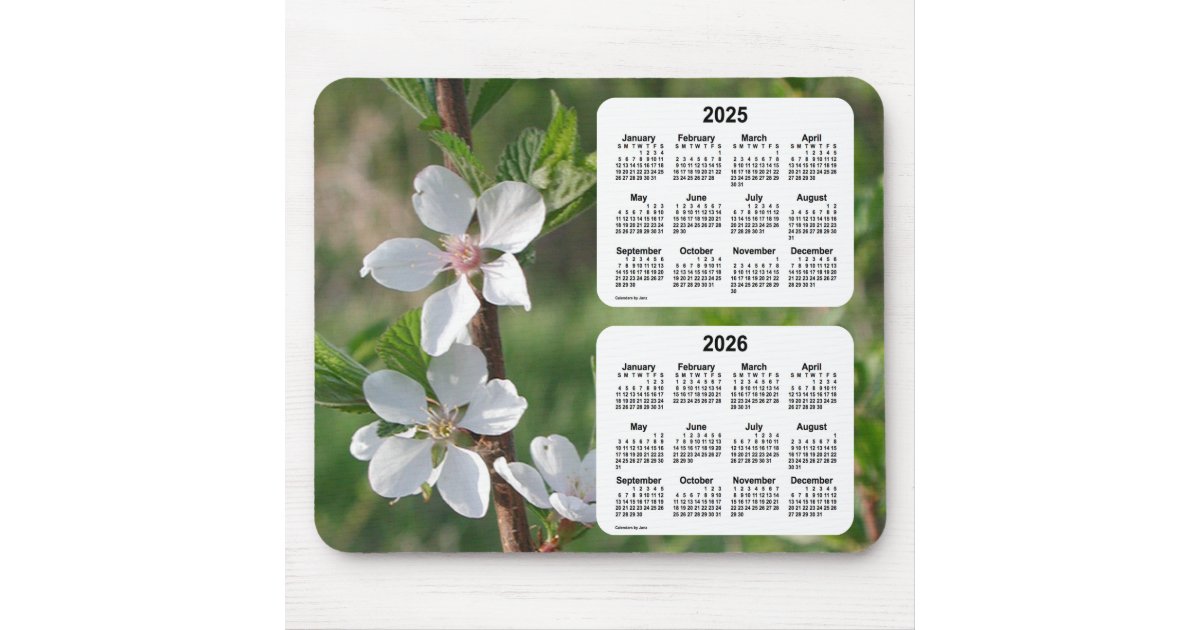 20252026 Dogwood 2 Year Calendar by Janz Mouse Pad Zazzle