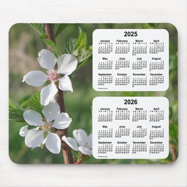2025-2026 Dogwood 2 Year Calendar by Janz Mouse Pad (Front)
