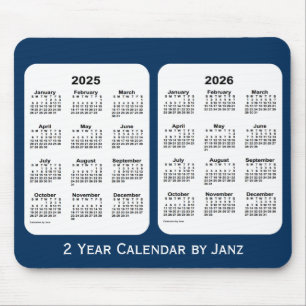 2025-2026 Police Box Blue 2 Year Calendar by Janz Mouse Pad