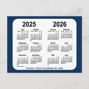 2025-2026 Police Box Blue School Calendar by Janz Postcard