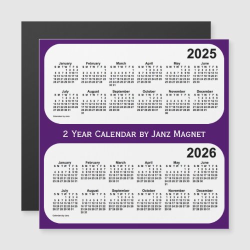 2025_2026 Purple 2 Year Calendar by Janz Magnet