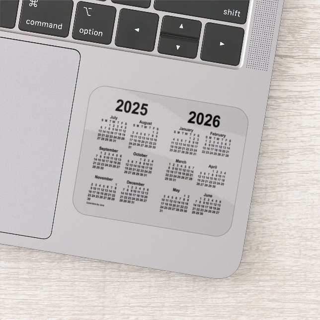 2025-2026 School Year Calendar by Janz Transparent Sticker (Detail)
