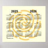 2025 White Calendar by Janz Print | Zazzle
