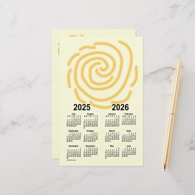 2025-2026 Sunny Days School Year Calendar by Janz Stationery (Front/Back In Situ)