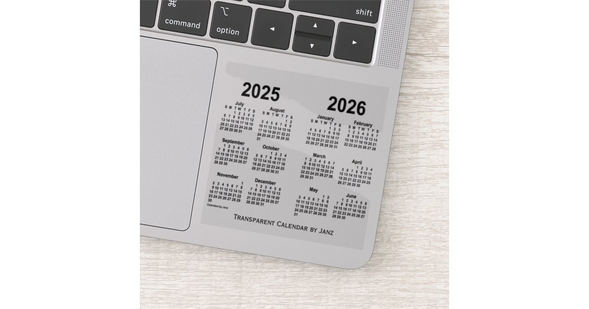 20252026 Transparent Calendar by Janz Sticker Zazzle 20252026 Transparent Calendar by Janz Sticker Zazzle