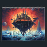 2025 Alien Landscapes Science Fiction Calendar<br><div class="desc">2025 Alien Landscapes Science Fiction Calendar</div>