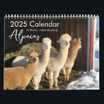 2025 Alpaca Calendar by Hello Bluebirds<br><div class="desc">Keep track of the 2025 calendar year with this 12 month calendar featuring cute photos of alpacas from Hello Bluebirds farm in Wisconsin,  USA. Great gift for the alpaca and animal lovers in your life!</div>