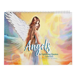 2025 Angels Fantasy Art Uplifting Quotes Custom Calendar