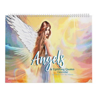 2025 Angels Fantasy Art Uplifting Quotes Custom Calendar