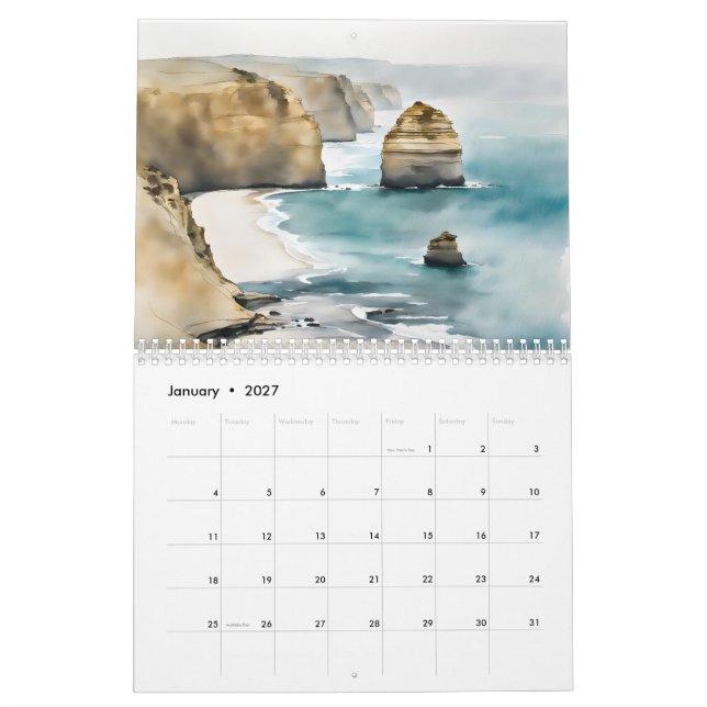 2025 Australian Landscape Calendar (Jan 2027)