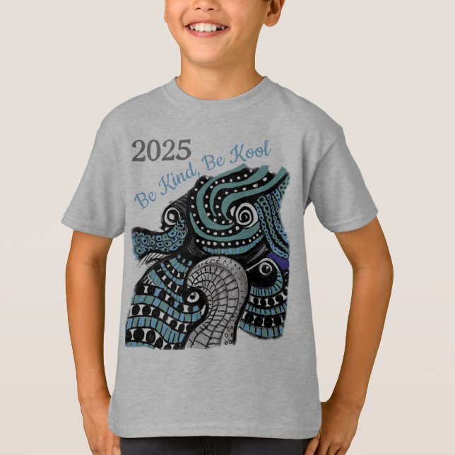 2025 Be Kind Be Kool Dragon Graphic Art Print  T-Shirt (Front)