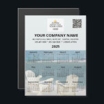 2025 Beach Magnet Calendar Business Logo QR Code<br><div class="desc">This 2025 Magnet Beach Water Scene Calendar Business Name Logo QR Code packs quite a punch -- (other sizes available) -- has a full year calendar as well as all your business information -- including logo and QR code. A handy marketing giveaway for your clients with your company logo and...</div>