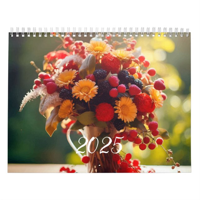 2025. Beautiful Bright Flowers Calendar (Cover)