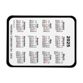 2025 Black Holiday Calendar by Janz Magnet | Zazzle