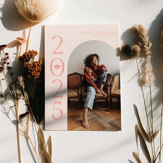 2025 Blush Pink Arch Graduation Announcement (Creator Uploaded)