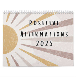 2025 Boho Positive Affirmations Quotes Calendar