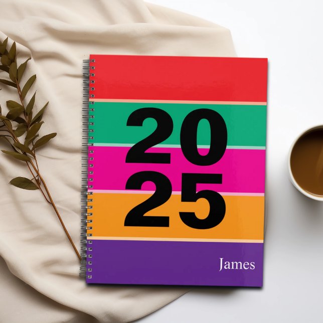 2025 Bold Colorful Lines Planner (Creator Uploaded)