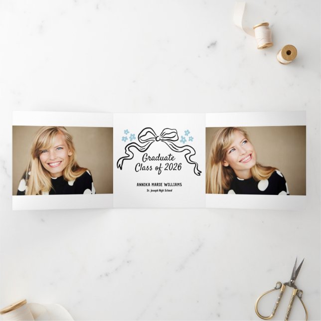 2025 Bow Graduate Multi Photo Tri-Fold Announcement (Inside)