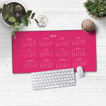 2025 Bright Hot Pink Calendar Desk Mat<br><div class="desc">🌟This is for 2025🌟
2025 Bright Hot Pink Calendar Desk Mat Mouse Pad. This version is in chic glam Bright Hot Pink,  but the colors can easily be customized! Please contact us at cedarandstring@gmail.com if you need assistance with the design or matching products.</div>