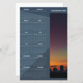 2025 budget calendar card (Front/Back)