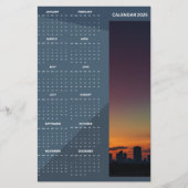 2025 budget calendar card (Front)