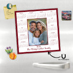 2025 Burgundy Maroon Photo Magnetic Calendar<br><div class="desc">2025 Modern Burgundy Maroon Photo Magnetic Calendar in white, with a modern Burgundy Maroon border. Add your photo and name for a fun, personalized gift! Perfect for stocking stuffers or small gifts for friends, family, and loved ones. ✨THIS IS FOR 2025.✨ Please contact us at cedarandstring@gmail.com if you need assistance...</div>