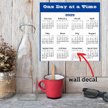 2025 Calendar 12x12 Personalize Wall Decal<br><div class="desc">2025 Wall Decal Calendar Blue and Grey -- with great message: One Day at a Time or to your own.. Made to be moved, each wall decal can be peeled and re-peeled up to one hundred times without damaging the decal or walls. No glue, no frames, no pain – make...</div>