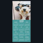 2025 Calendar 1 Photo Collage - Can Edit aqua<br><div class="desc">Add your picture to this fun full year calendar - perfect to use in your kitchen or home office. A minimal,  basic 12 month calendar with a solid color background.</div>
