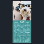 2025 Calendar 1 Photo Collage - Can Edit aqua<br><div class="desc">Add your picture to this fun full year calendar - perfect to use in your kitchen or home office. A minimal,  basic 12 month calendar with a solid color background.</div>