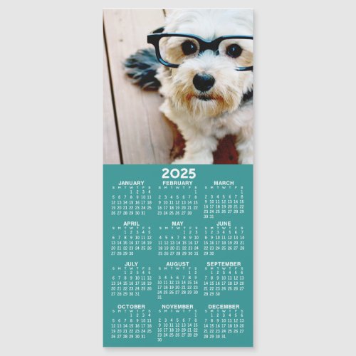 2025 Calendar 1 Photo Collage _ Can Edit aqua